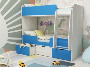 Кровать двухъярусная Малыш двойняшка винтерберг-голубой в Лабытнанги - labytnangi.magazinmebel.ru | фото - изображение 1