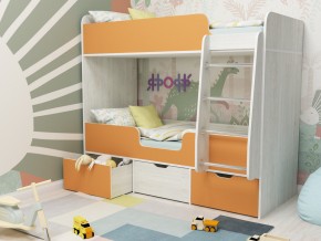 Кровать двухъярусная Малыш двойняшка винтерберг-оранжевый в Лабытнанги - labytnangi.magazinmebel.ru | фото