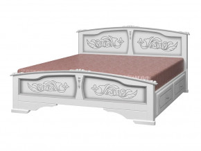Кровать Елена с 2-мя ящиками 1400 Белый жемчуг в Лабытнанги - labytnangi.magazinmebel.ru | фото - изображение 1