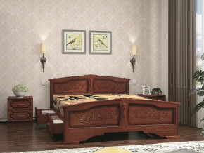 Кровать Елена с 2-мя ящиками 1600 Орех в Лабытнанги - labytnangi.magazinmebel.ru | фото