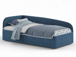 Кровать мягкая Денди на латах рогожка синяя в Лабытнанги - labytnangi.magazinmebel.ru | фото