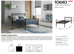 Кровать одинарная 42.25-01 Токио в Лабытнанги - labytnangi.magazinmebel.ru | фото - изображение 2