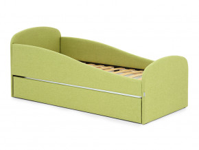 Кровать с ящиком Letmo авокадо (рогожка) в Лабытнанги - labytnangi.magazinmebel.ru | фото - изображение 1