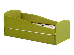 Кровать с ящиком Letmo оливковый (велюр) в Лабытнанги - labytnangi.magazinmebel.ru | фото