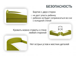 Кровать с ящиком Letmo оливковый (велюр) в Лабытнанги - labytnangi.magazinmebel.ru | фото - изображение 13