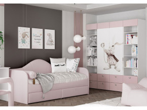 Кровать с мягкой обивкой Алиса ПМ-332.18 велюр розовый в Лабытнанги - labytnangi.magazinmebel.ru | фото - изображение 3