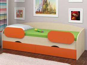 Кровать Соня 2 дуб молочный-оранжевый в Лабытнанги - labytnangi.magazinmebel.ru | фото - изображение 2