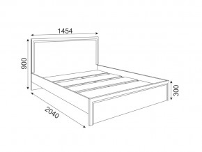 Кровать стандарт с настилом 1400 Беатрис модуль 16 Орех гепланкт в Лабытнанги - labytnangi.magazinmebel.ru | фото - изображение 2
