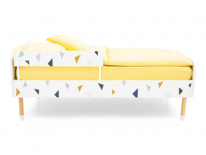 Кровать Stumpa Классика с бортиком рисунок Треугольники желтый, синий в Лабытнанги - labytnangi.magazinmebel.ru | фото - изображение 3