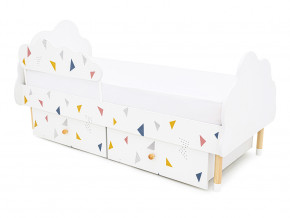 Кровать Stumpa Облако бортик, ящики Треугольники желтый,синий,розовый в Лабытнанги - labytnangi.magazinmebel.ru | фото - изображение 7
