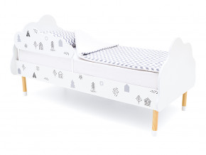 Кровать Stumpa Облако с бортиком рисунок Домики в Лабытнанги - labytnangi.magazinmebel.ru | фото