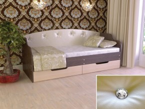 Кровать Юниор Тип 2 Венге/дуб молочный 800х1600 в Лабытнанги - labytnangi.magazinmebel.ru | фото