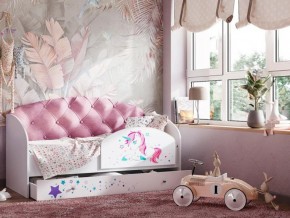 Кровать Звездочка с бортиком Белый-розовый в Лабытнанги - labytnangi.magazinmebel.ru | фото - изображение 1