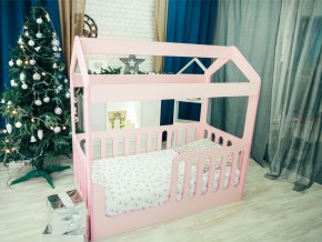 Кроватка-Домик без ящика розовая в Лабытнанги - labytnangi.magazinmebel.ru | фото - изображение 1