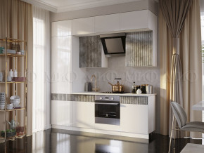 Кухонный гарнитур Оливия 2400 Белый глянец холодный/Мрамор золото в Лабытнанги - labytnangi.magazinmebel.ru | фото - изображение 1