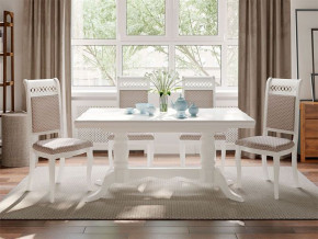 Обеденная группа стол Дижон и стулья Флоренция-1 4 шт белый в Лабытнанги - labytnangi.magazinmebel.ru | фото