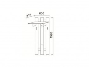 ПР-13 Вешалка в Лабытнанги - labytnangi.magazinmebel.ru | фото