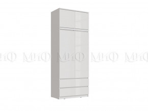 Шкаф 2-х створчатый комбинированный с антресолью 900 Челси Белый в Лабытнанги - labytnangi.magazinmebel.ru | фото - изображение 1