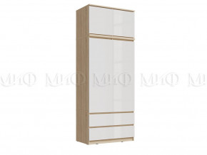Шкаф 2-х створчатый комбинированный с антресолью 900 Челси Белый/сонома в Лабытнанги - labytnangi.magazinmebel.ru | фото