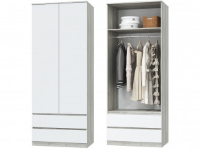 Шкаф для одежды 2х дверный с ящиками Лори дуб серый, белый в Лабытнанги - labytnangi.magazinmebel.ru | фото - изображение 1