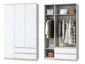 Шкаф для одежды трехдверный Лори дуб серый, белый в Лабытнанги - labytnangi.magazinmebel.ru | фото