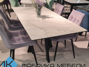 Стол SKM 120 керамика белый мрамор/подстолье черное в Лабытнанги - labytnangi.magazinmebel.ru | фото - изображение 2