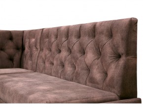 Угловой диван Призма каретная стяжка коричневый с коробами в Лабытнанги - labytnangi.magazinmebel.ru | фото - изображение 2